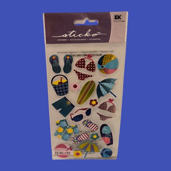 Two Sheets 1989 Vintage Lisa Frank Stickers Plus Polkadot Beach x1 & Hot Lips x1 - Picture 10 of 11